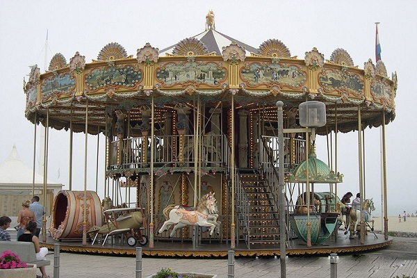 two story merry go round carousel ride